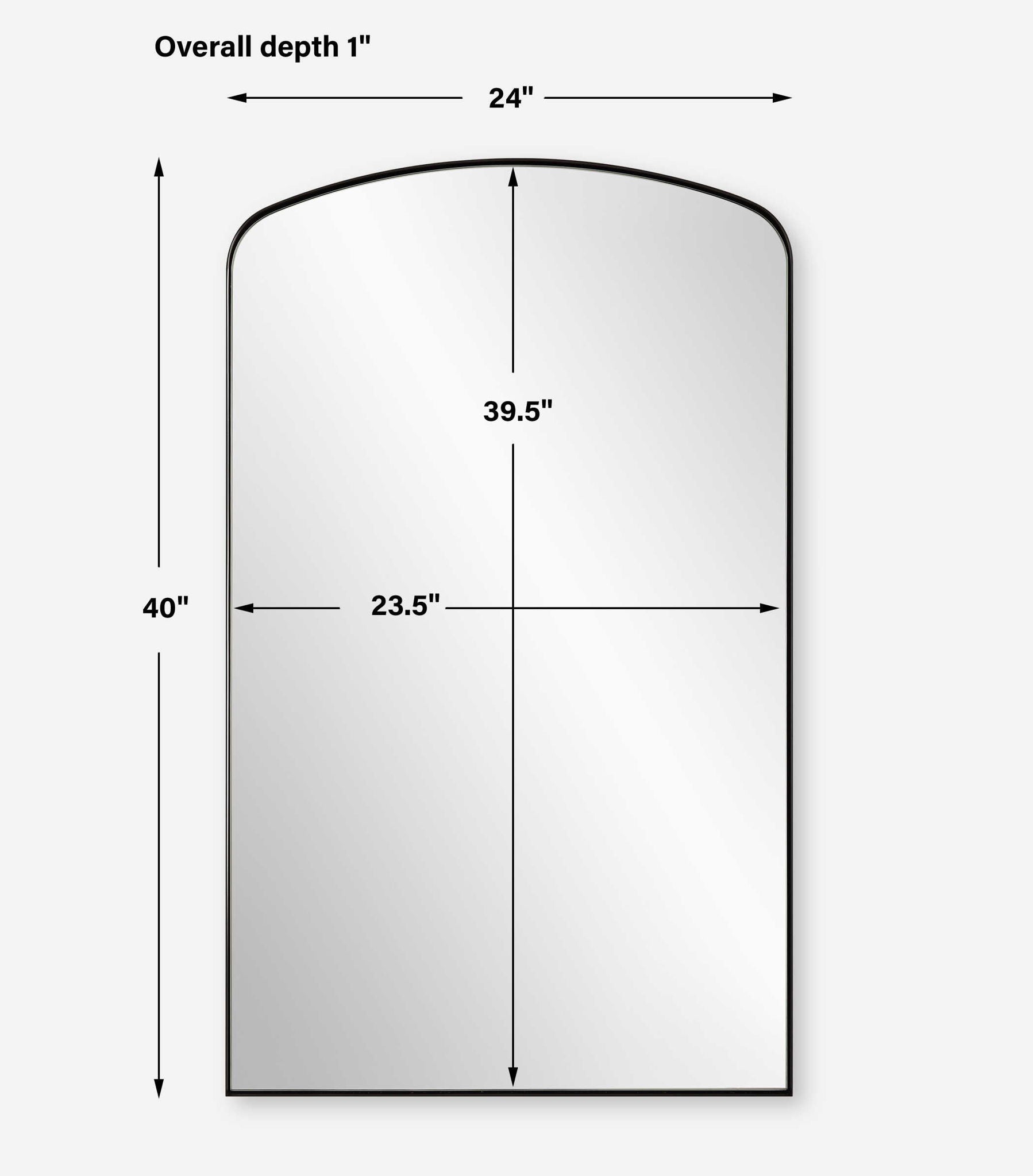 Tordera - Arch Mirror - Black