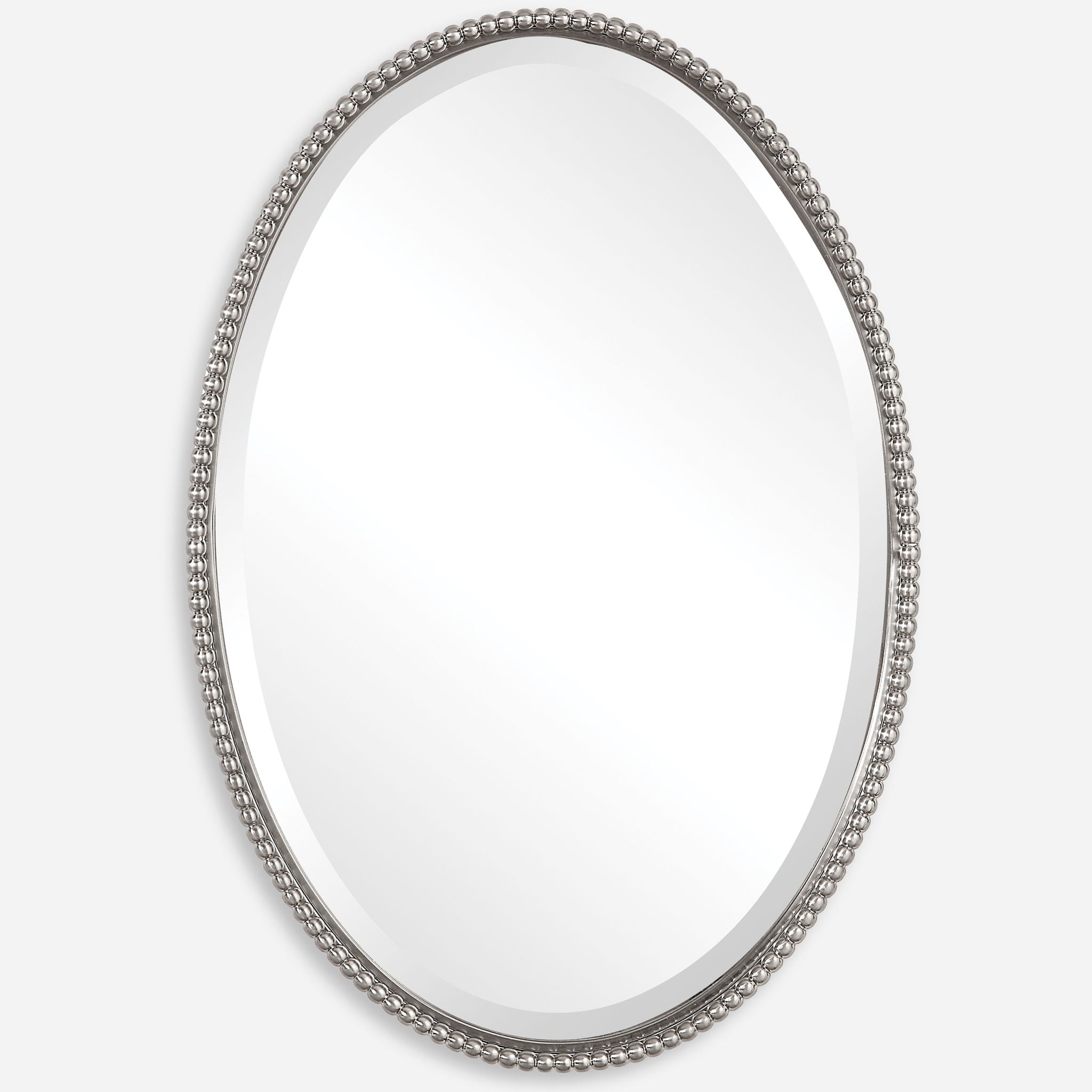 Sherise - Oval Mirror - Brushed Nickel