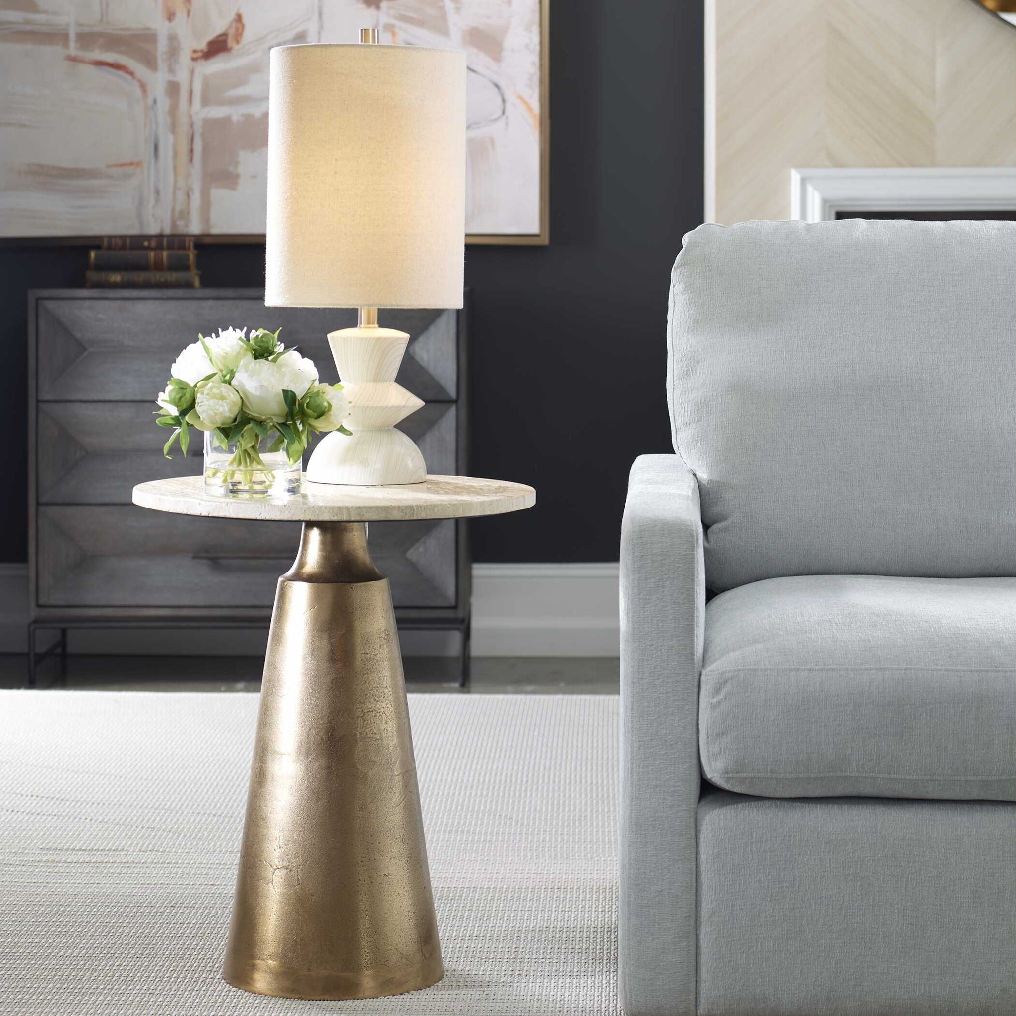 Midsummer - Antique Accent Table - Brass