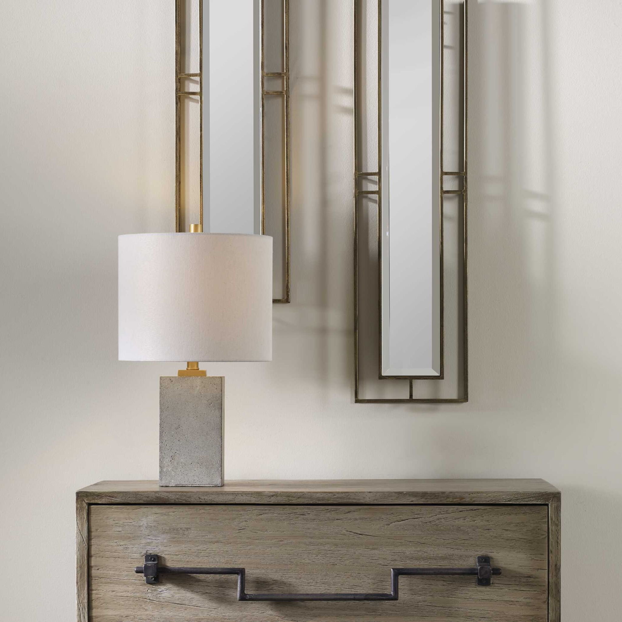Drexel - Concrete Block Lamp - Gray
