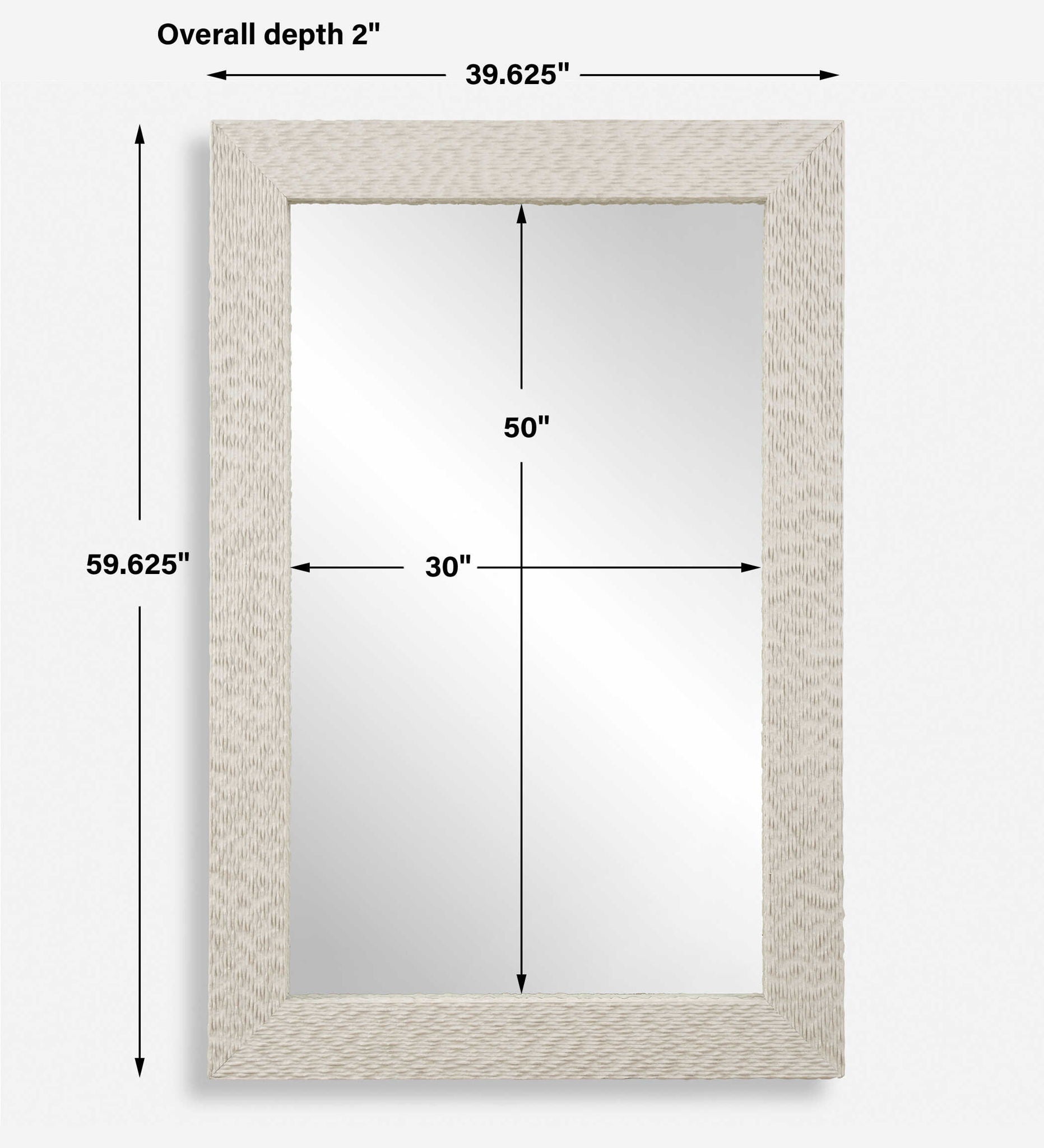 Everett - Ivory Stone Mirror