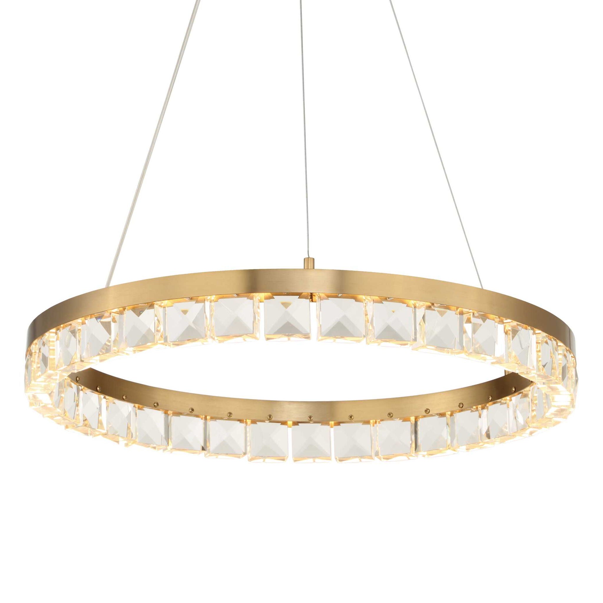 Segovia - Round Crystal LED Chandelier - Gold