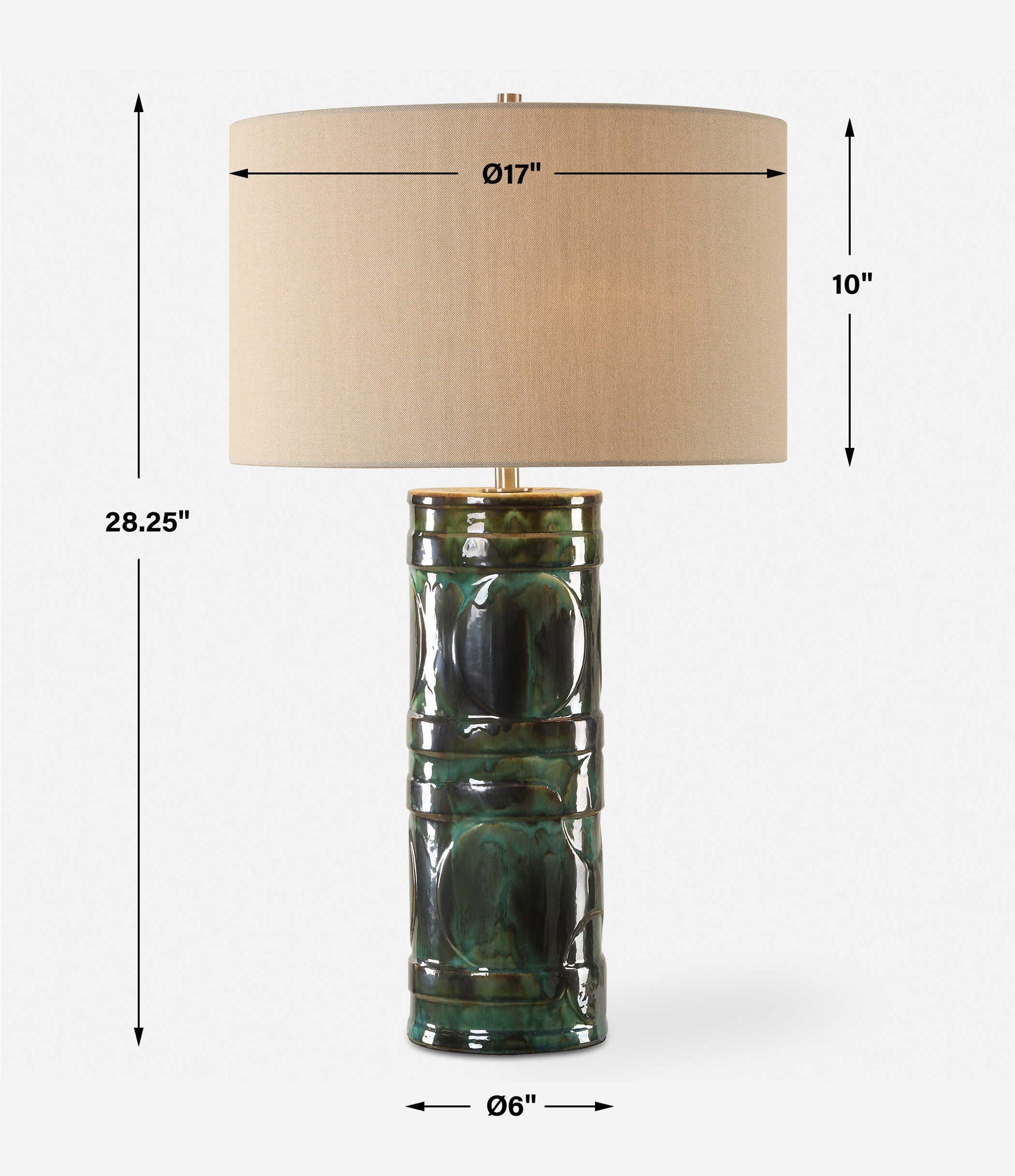Loch - Green Glaze Table Lamp