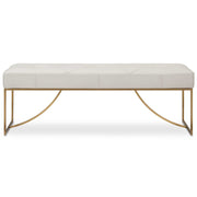 Swale - Ivory Leather Bench