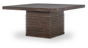 Architect - Complete Square Pedestal Table - Onyx