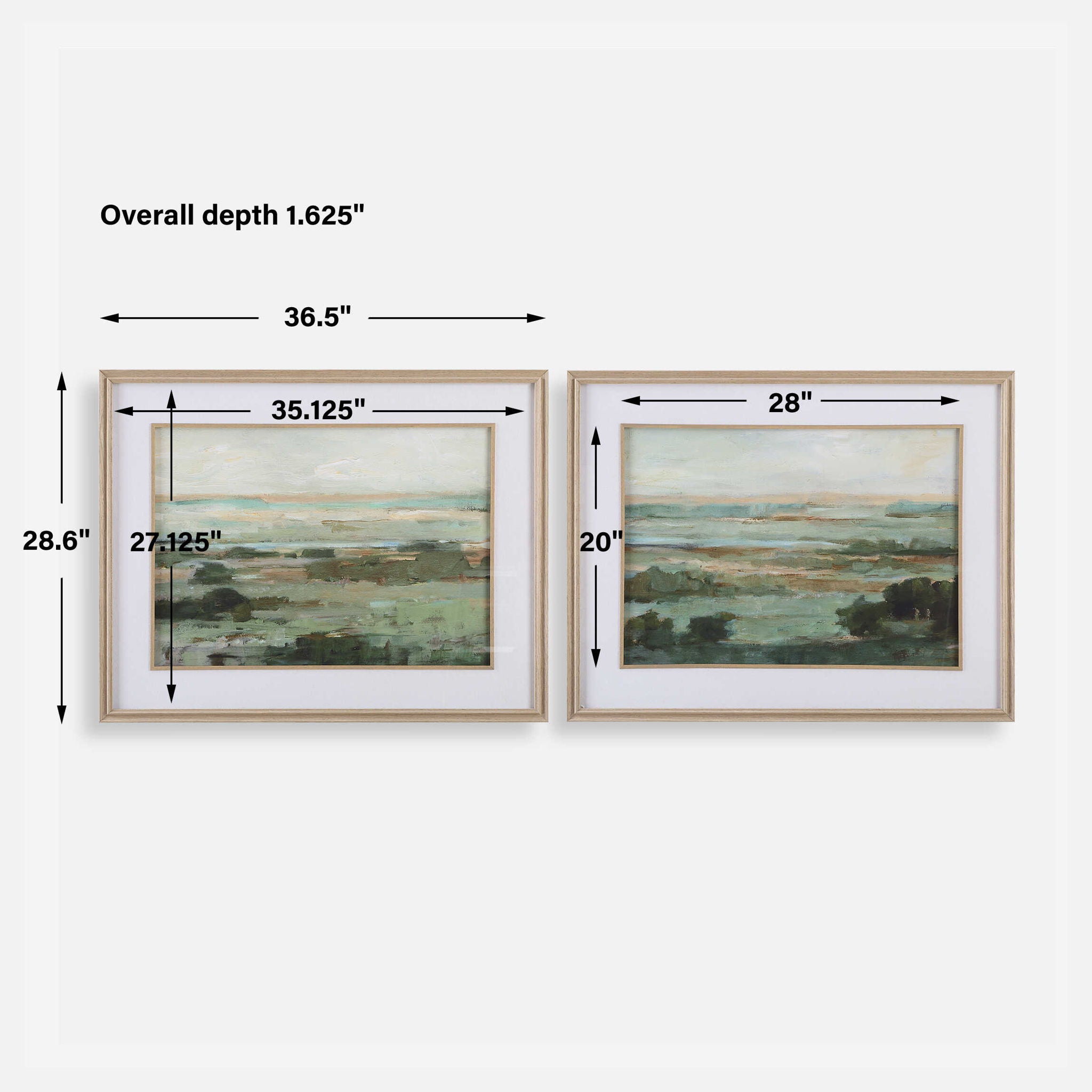 Warm - Valley Framed Prints (Set of 2) - Light Brown