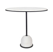 Morro - Marble Side Table - White / Black