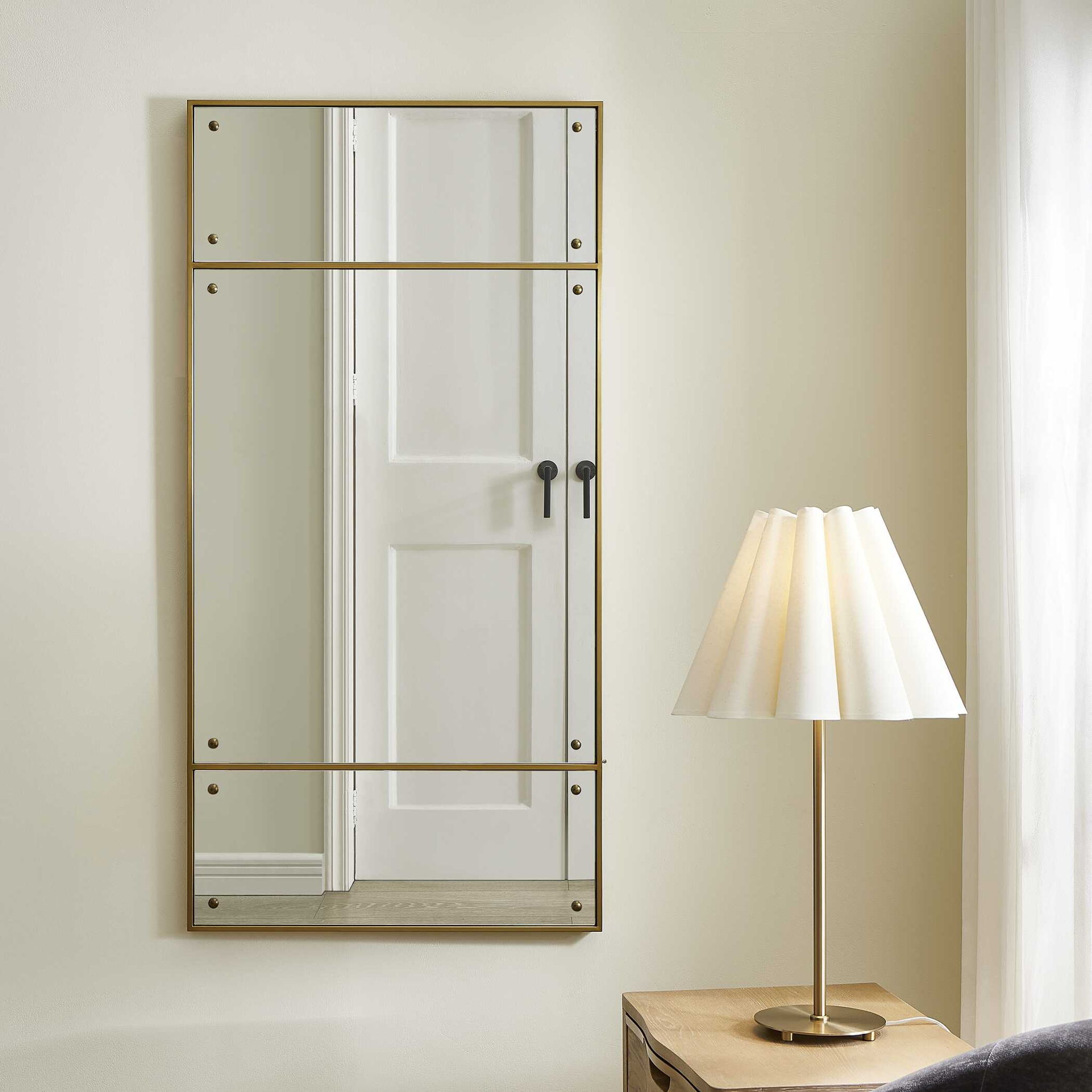 Wrenton - Rectangular Mirror - Brass