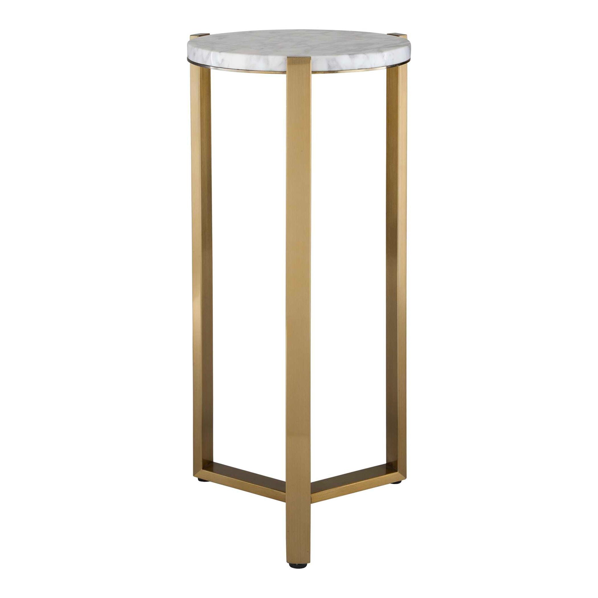 Pietra - Carrara Marble Drink Table - Bronze