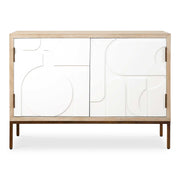 Weimar - 2 Door Cabinet - White / Woodtone