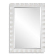 Haya - White Scalloped Mirror