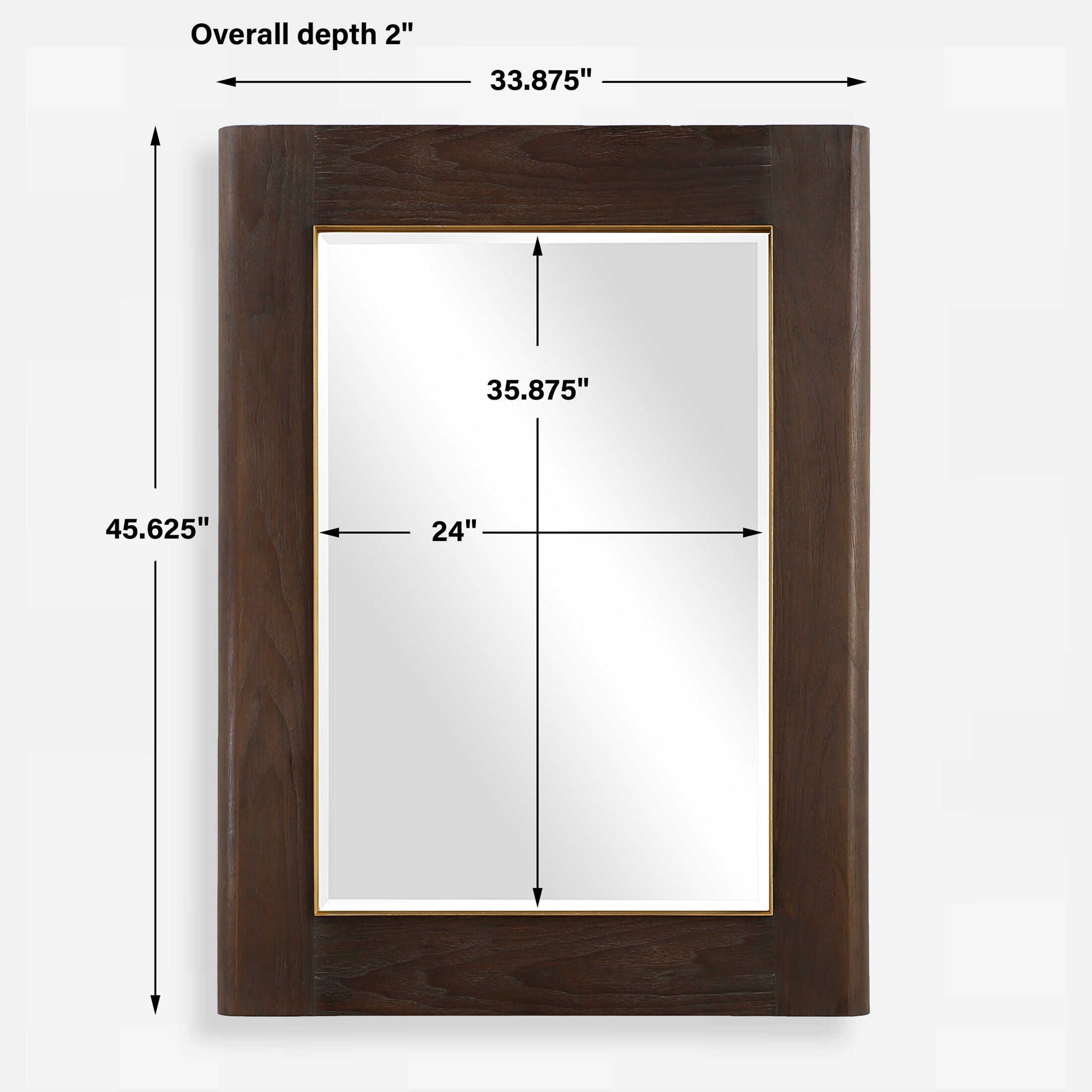 Catron - Mirror - Aged Walnut