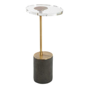Kaufman - Crystal Accent Table - Black / Brass