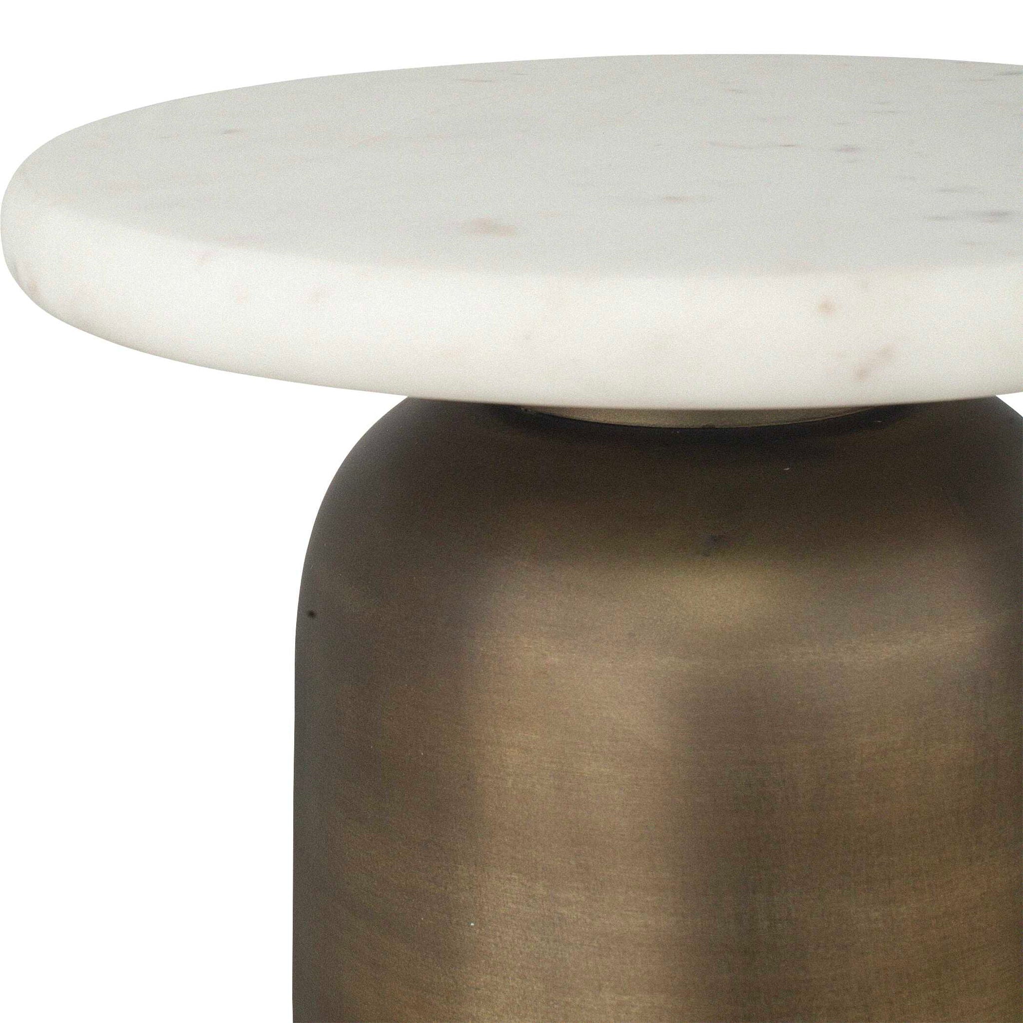 Reiss - Drink Table - Bronze / White
