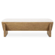 Wedged - Ivory Fabric Bench