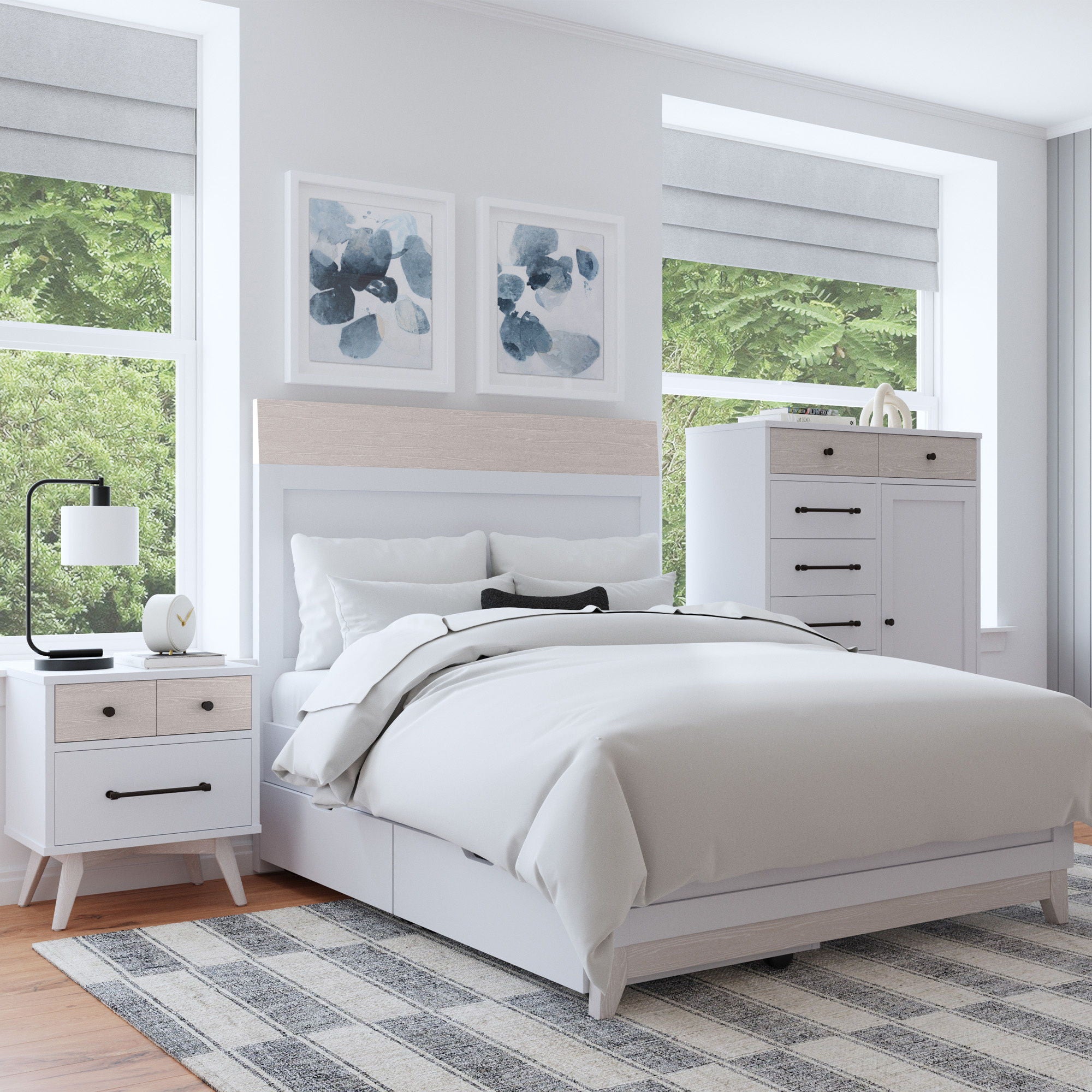 Rowan - Nightstand - Ash Linen