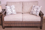 Monterey Point - Loveseat With Cushion - Dark Brown