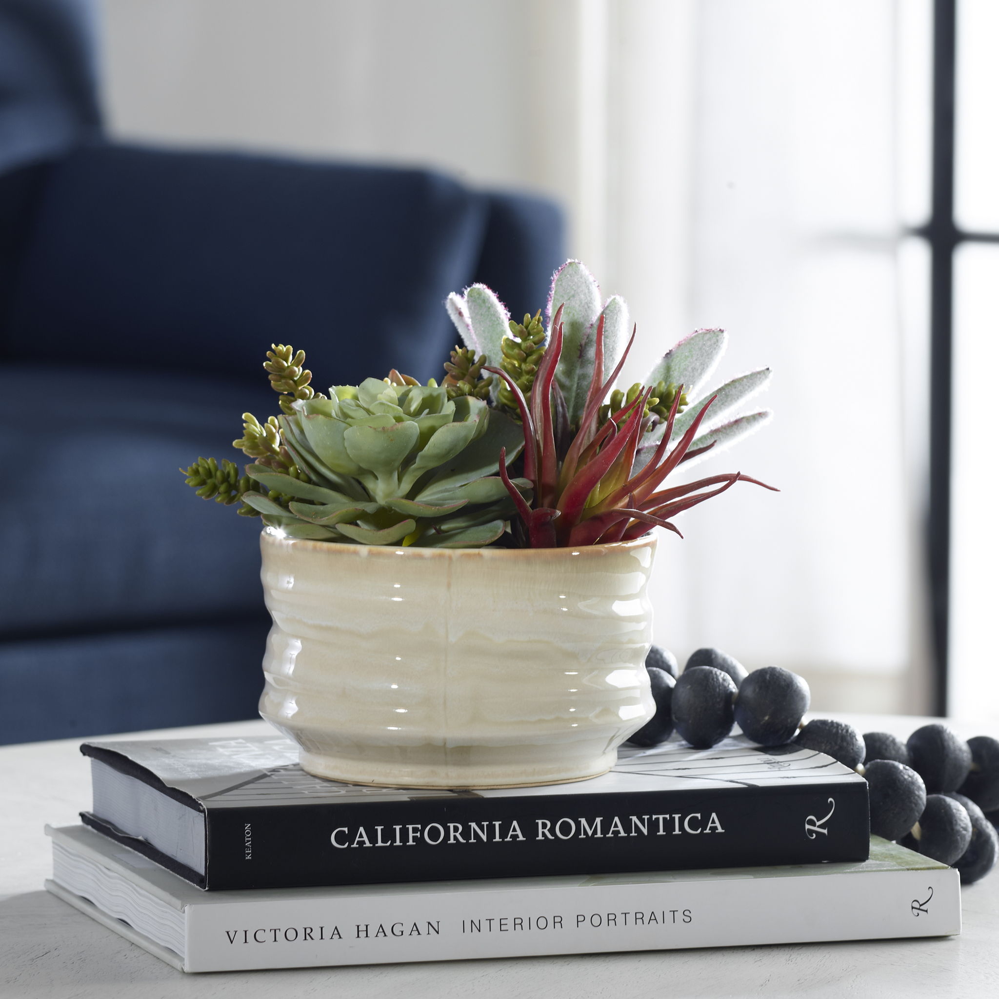 Mesa Succulent Accent - Pearl Silver