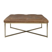 Hamilton - Square Upholstered Ottoman - Chestnut