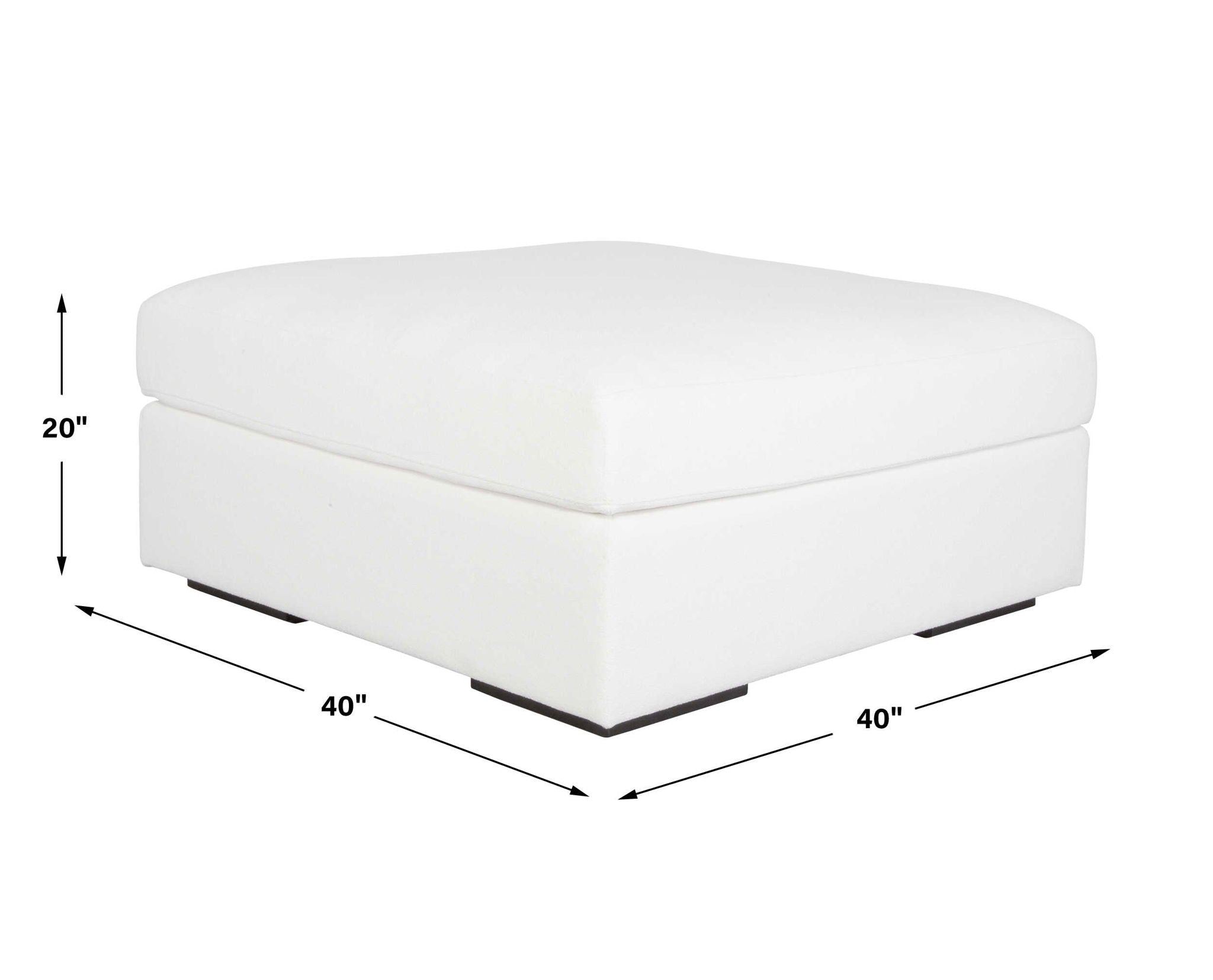 Refuge - Arctic White Sofa Ottoman
