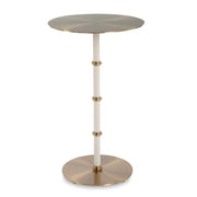 Cyprus - Accent Table - Brass / White