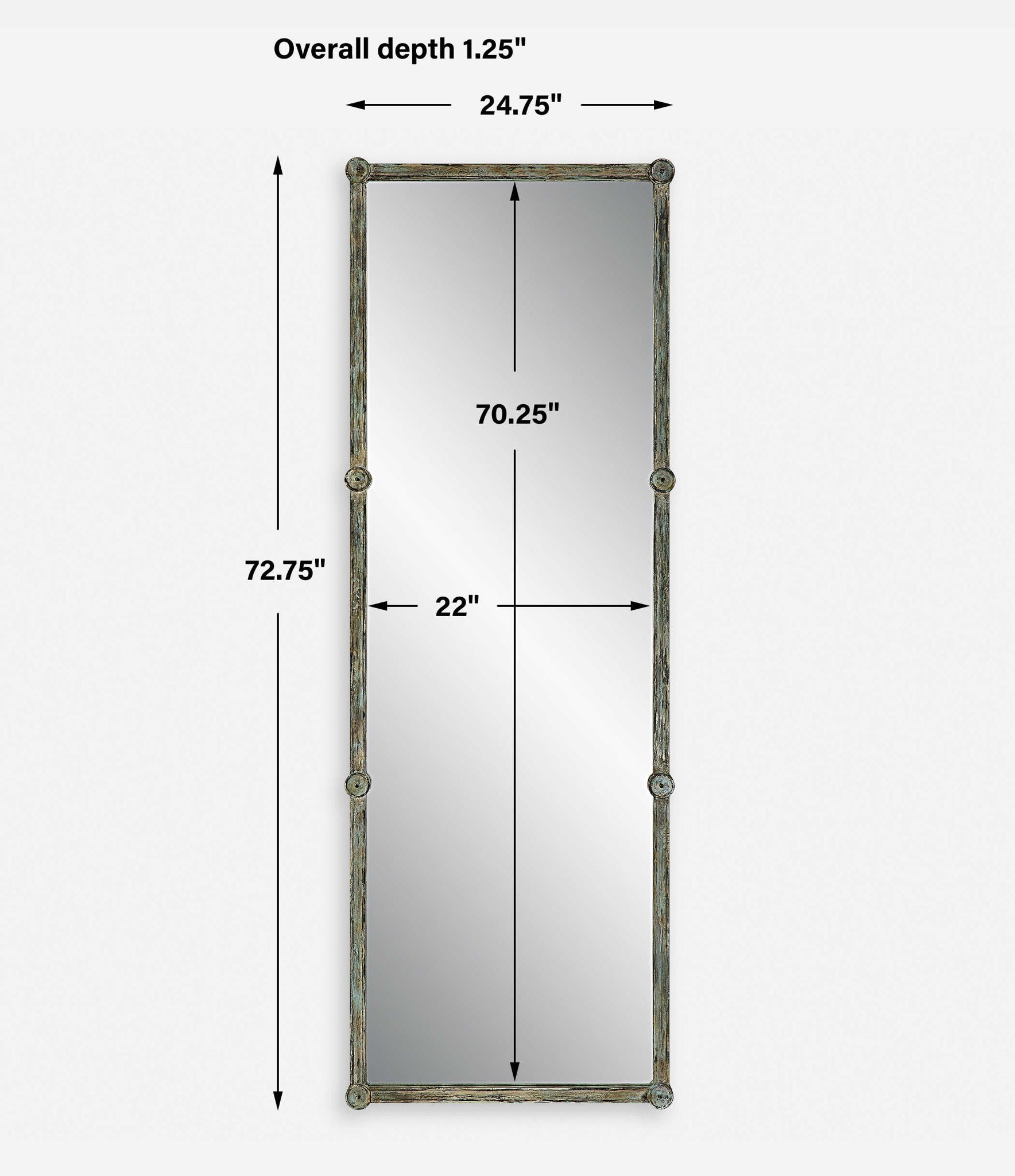 Gattola - Wash Dressing Mirror - Gray