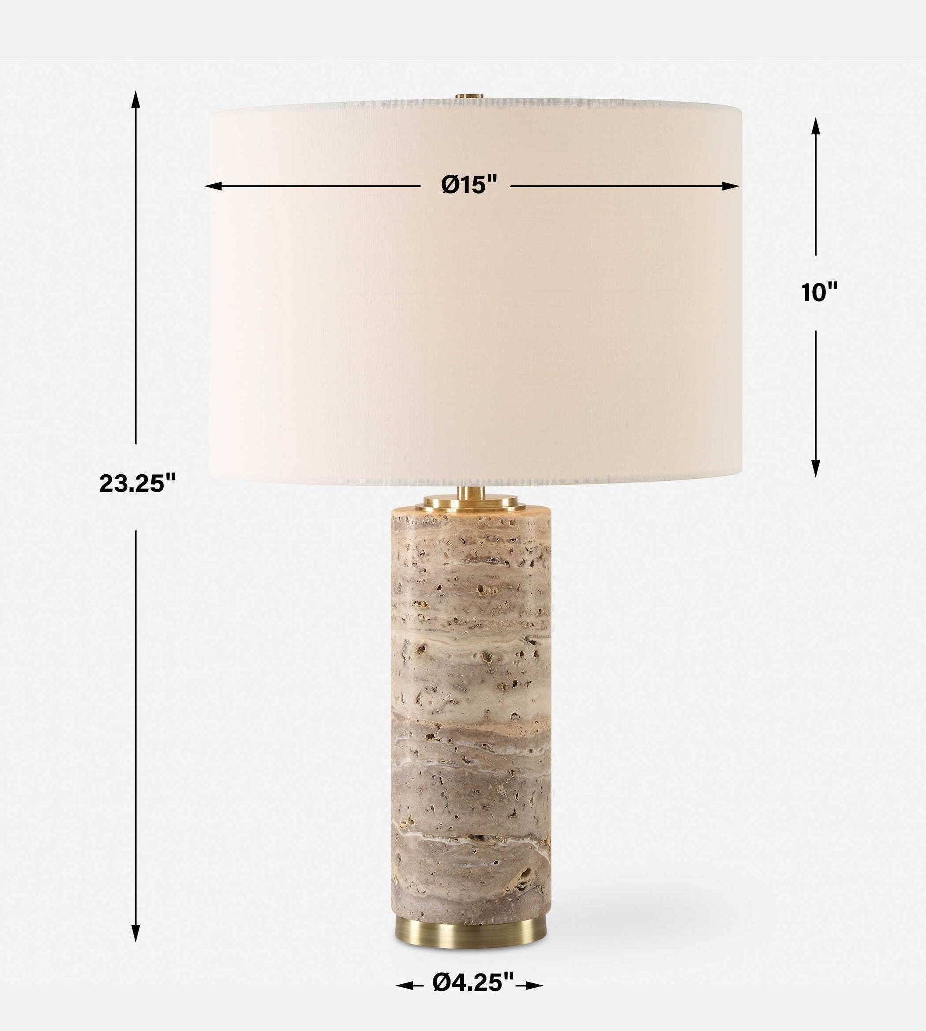 Cortado - Travertine Table Lamp