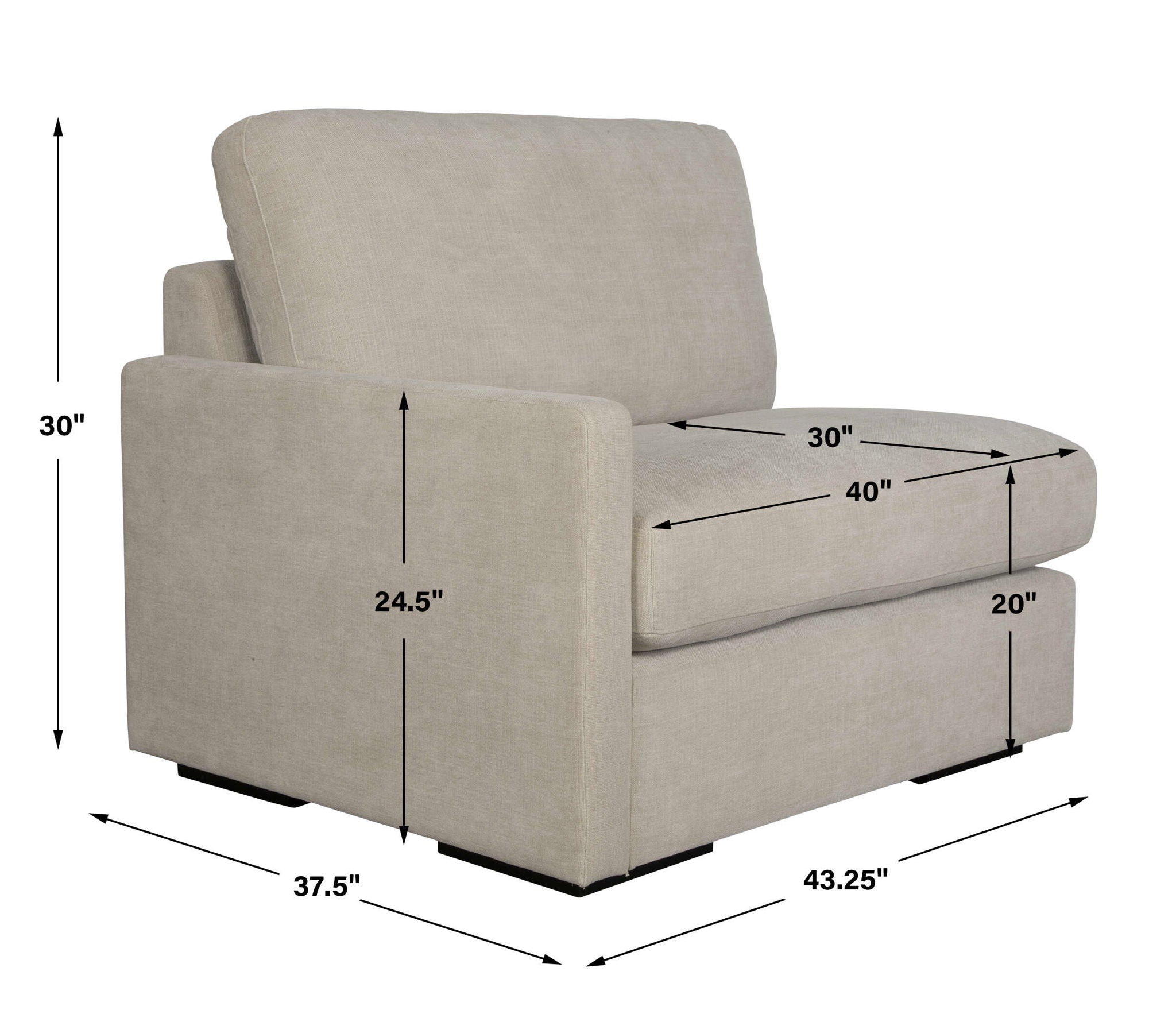 Refuge - Sand Left Arm Facing Sofa