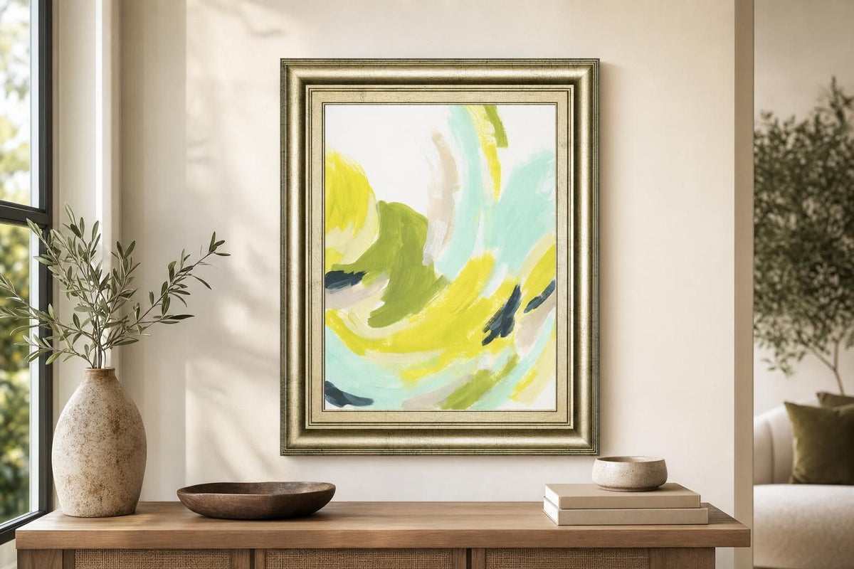22x26 Tidal Vortex III By June Erica Vess - Yellow