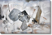 Onyx Drift - 39" x 59" Framed Wall Art - Gray