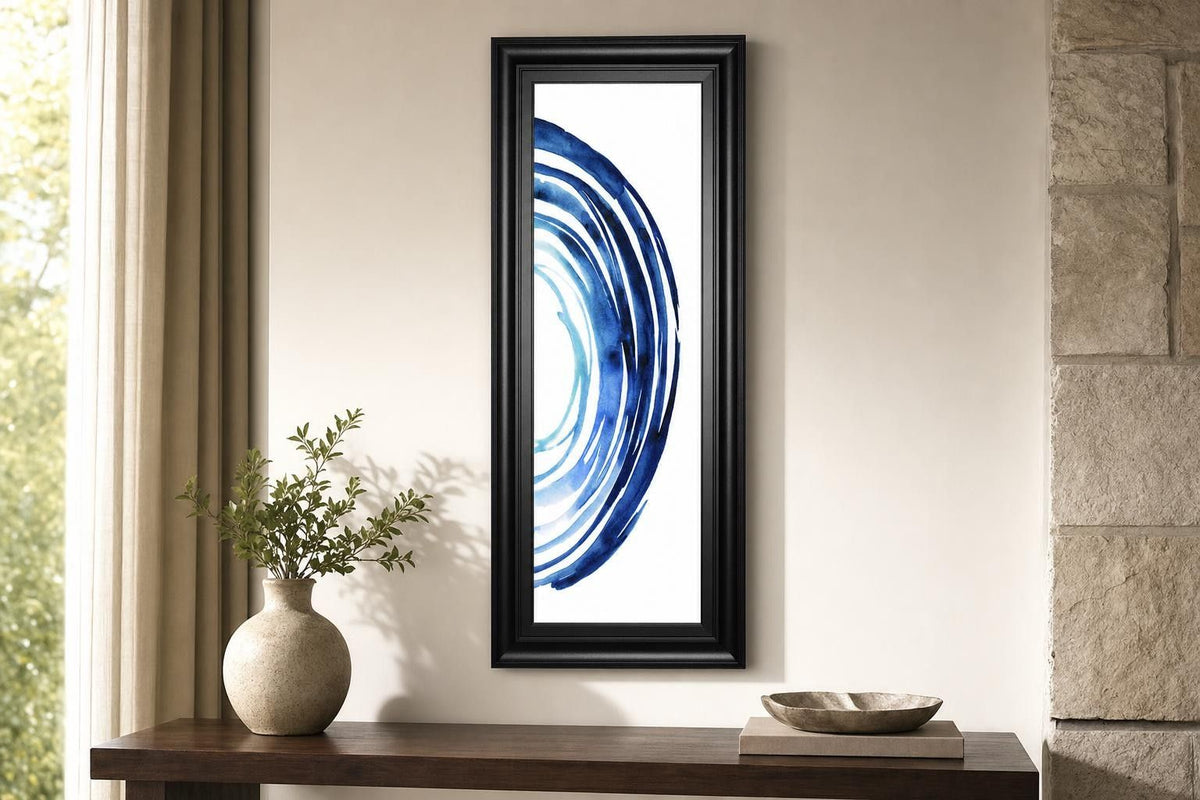 18x42 Blue Vortex II By Grace Popp - Blue