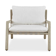 Strapped - Outdoor Lounge Chair - Light Brown / Pearl Silver