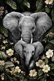 Gentle Giants Haven - 32" x 48" Framed Wall Art - Dark Gray