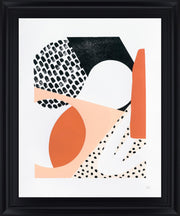 Terracotta Play - 28" x 34" Framed Wall Art - Orange