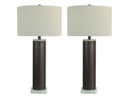 Slate Stone Metal & Jade Table Lamp (Set of 2) - Gray Slate