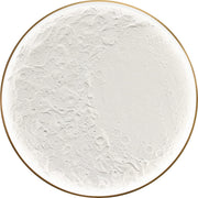 Lunar Relief Hand-Painted LED Canvas In Frame - Ivory / White