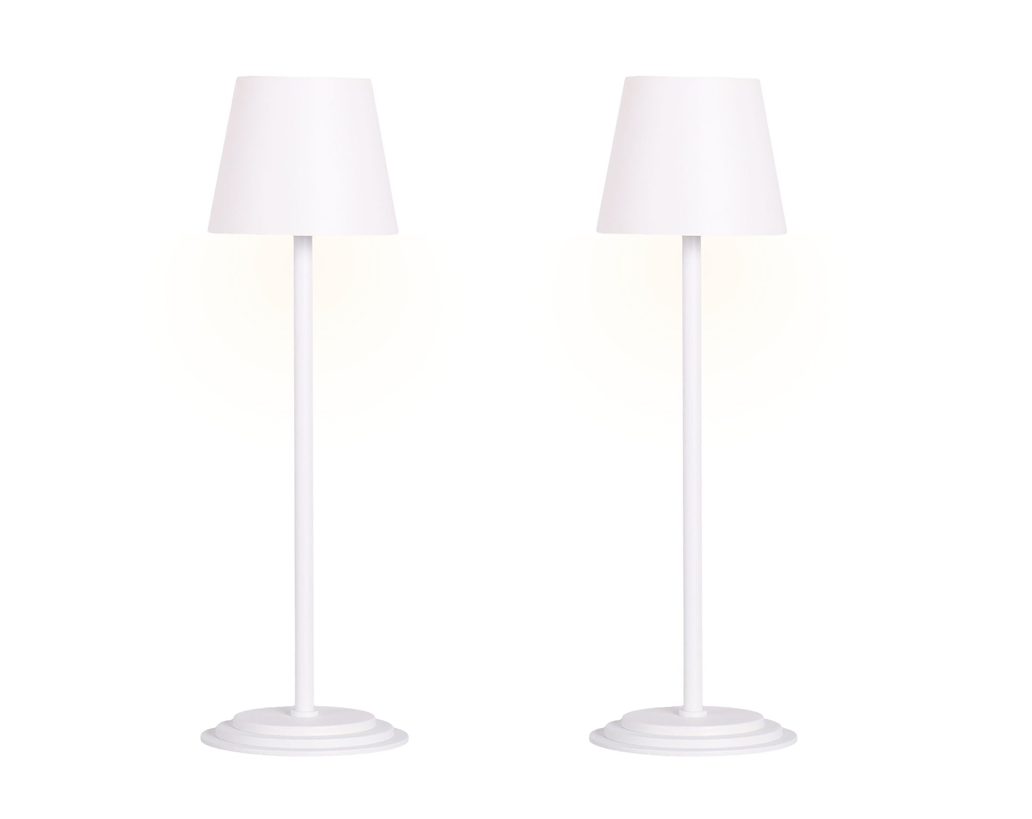 "Eclipse Aura II" Rechargeable LED Metal Accent Lamp (Set of 2) - White