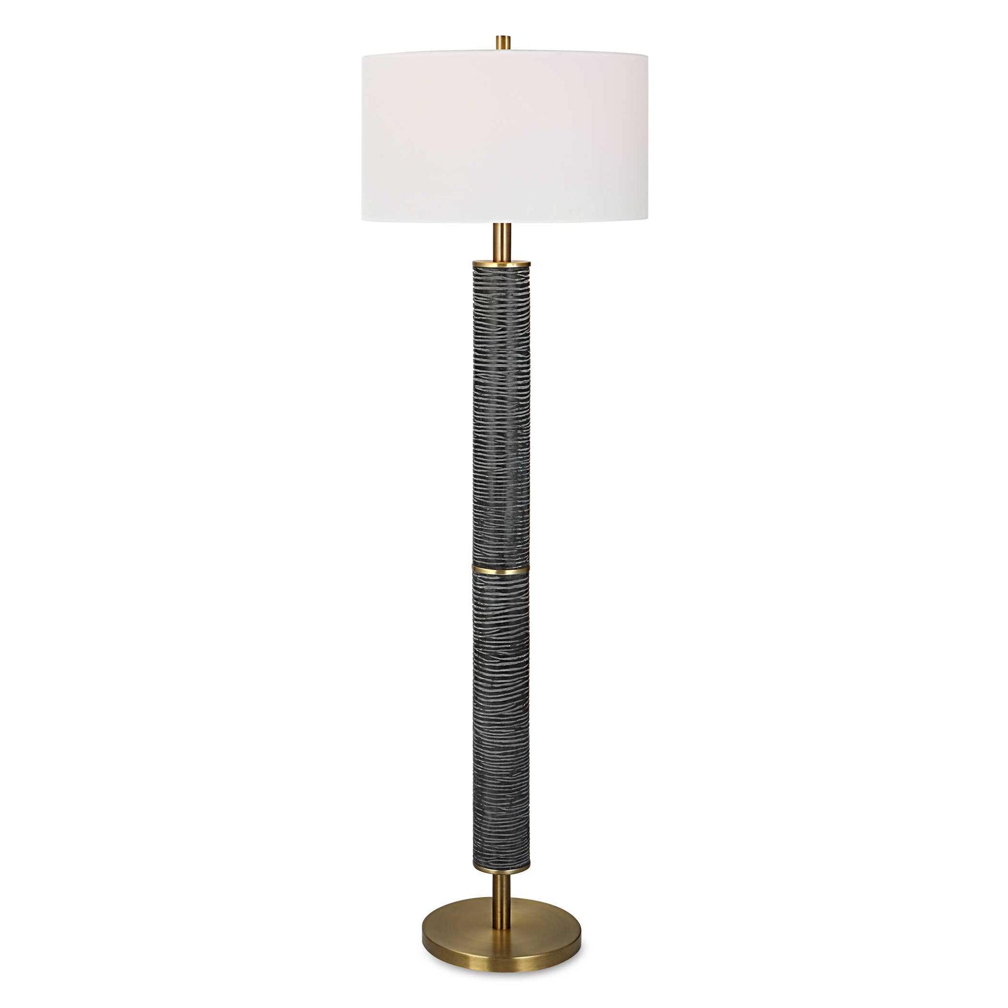 Summit - Rustic Floor Lamp - Black