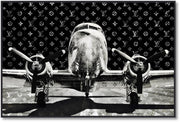Runway Reflections - 32" x 47" Framed Wall Art - Black