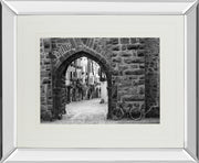 Bicycle Of Riquewihr By Monte Nagler - Mirror Framed Print Wall Art - Dark Gray