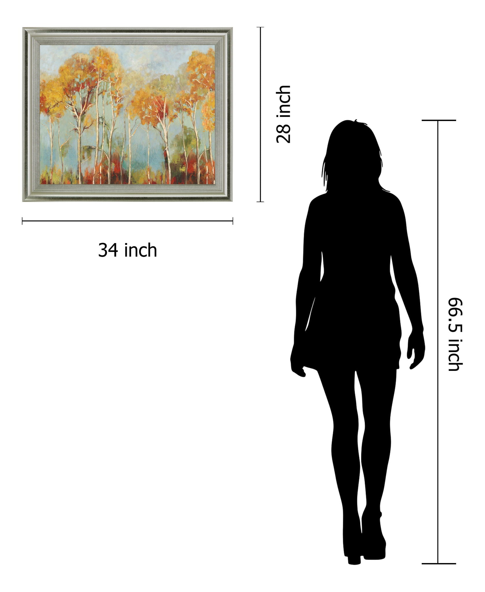 Amber Canopy - 28" x 34" Framed Wall Art - Yellow