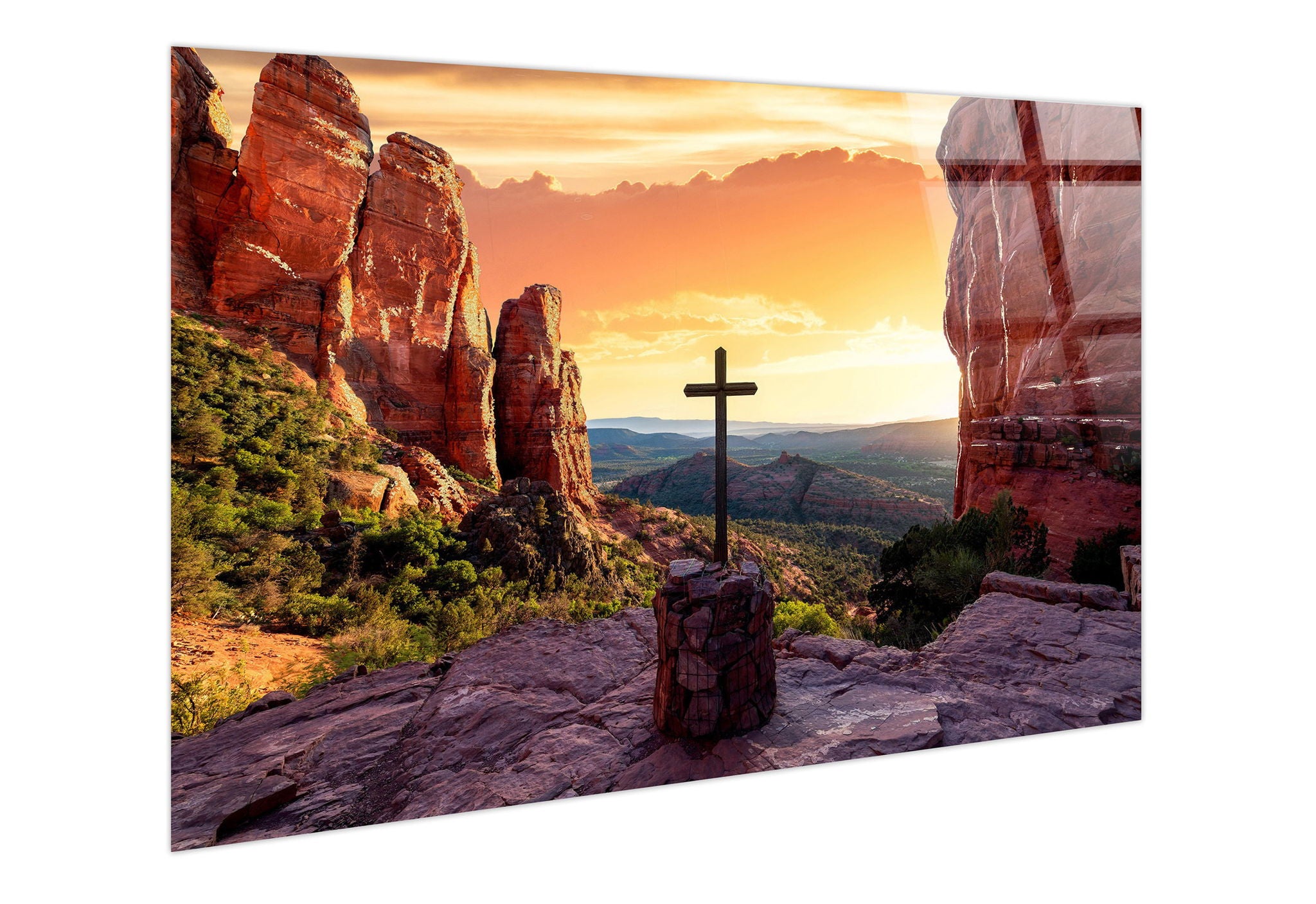 Canyon Devotion Tempered Glass With Foil - Red / Orange