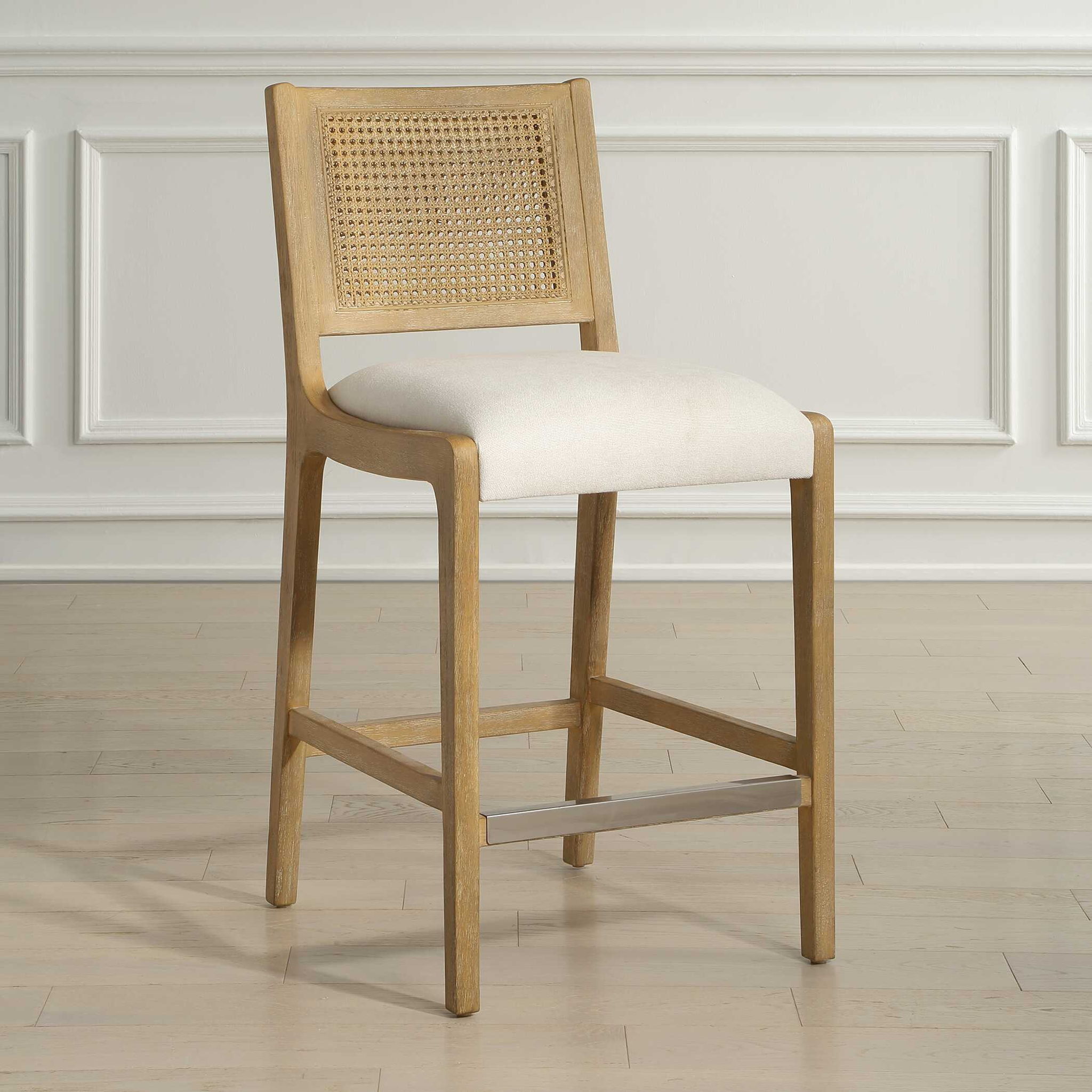 Interweave - Coastal Rattan Counter Stool - Brown