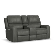 Linden - Power Reclining Loveseat With Console & Power Headrests & Lumbar