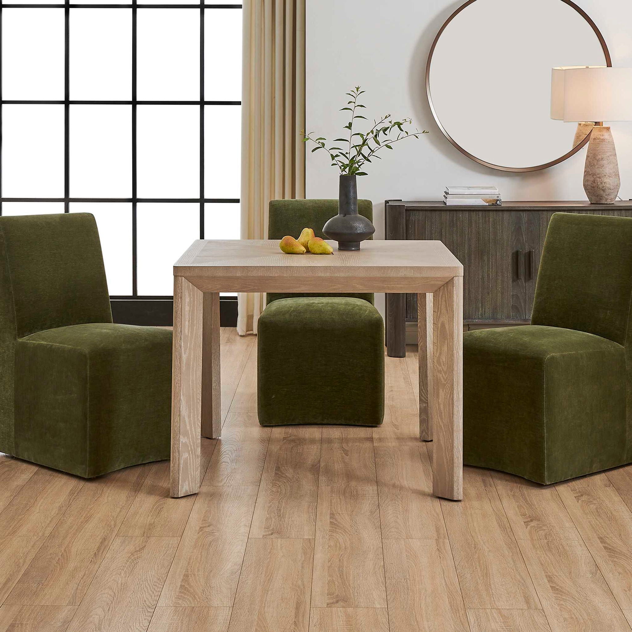 Noval - Square Dining Game Table - White / Woodtone