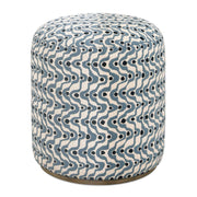 Cas - Fabric Ottoman - Blue