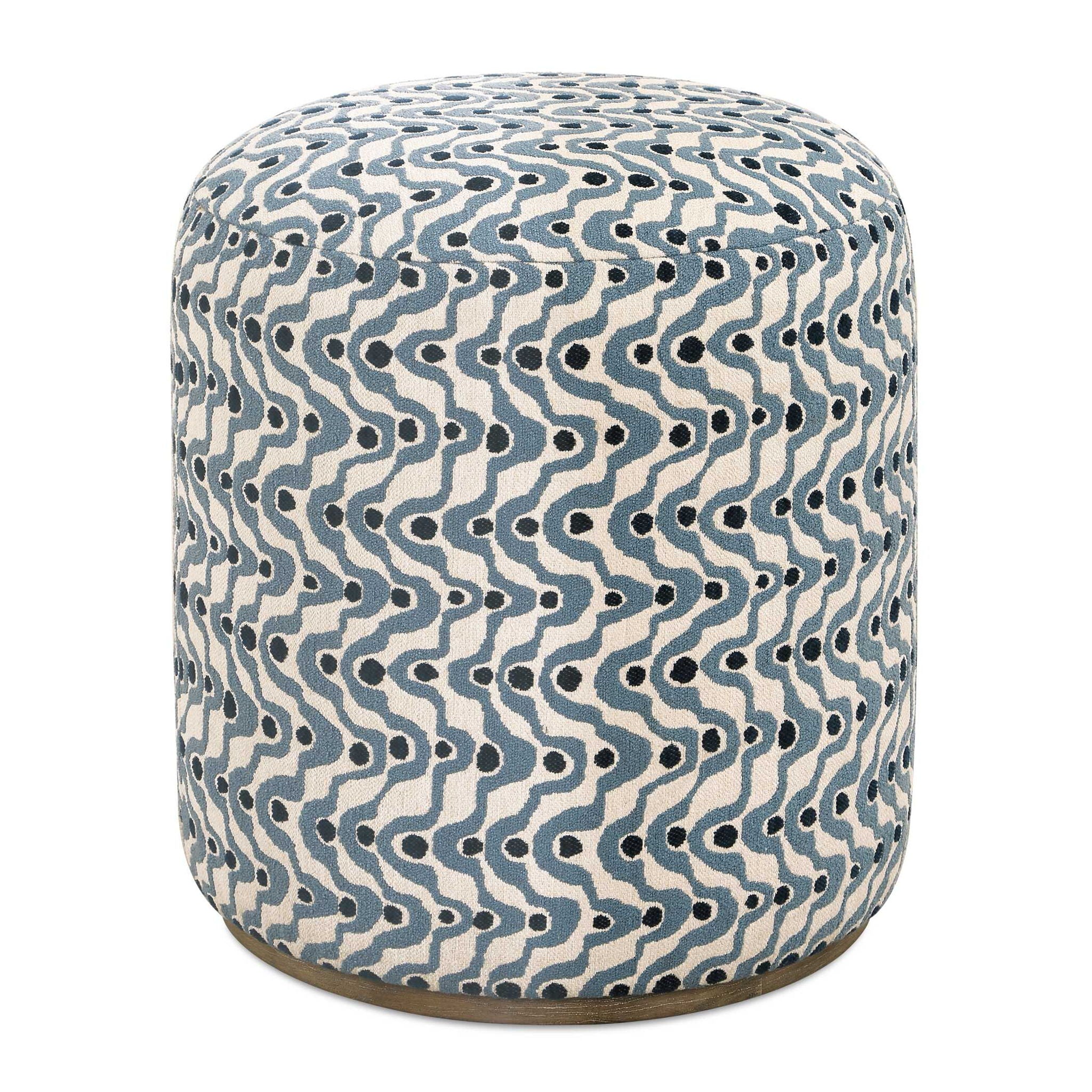Cas - Fabric Ottoman - Blue