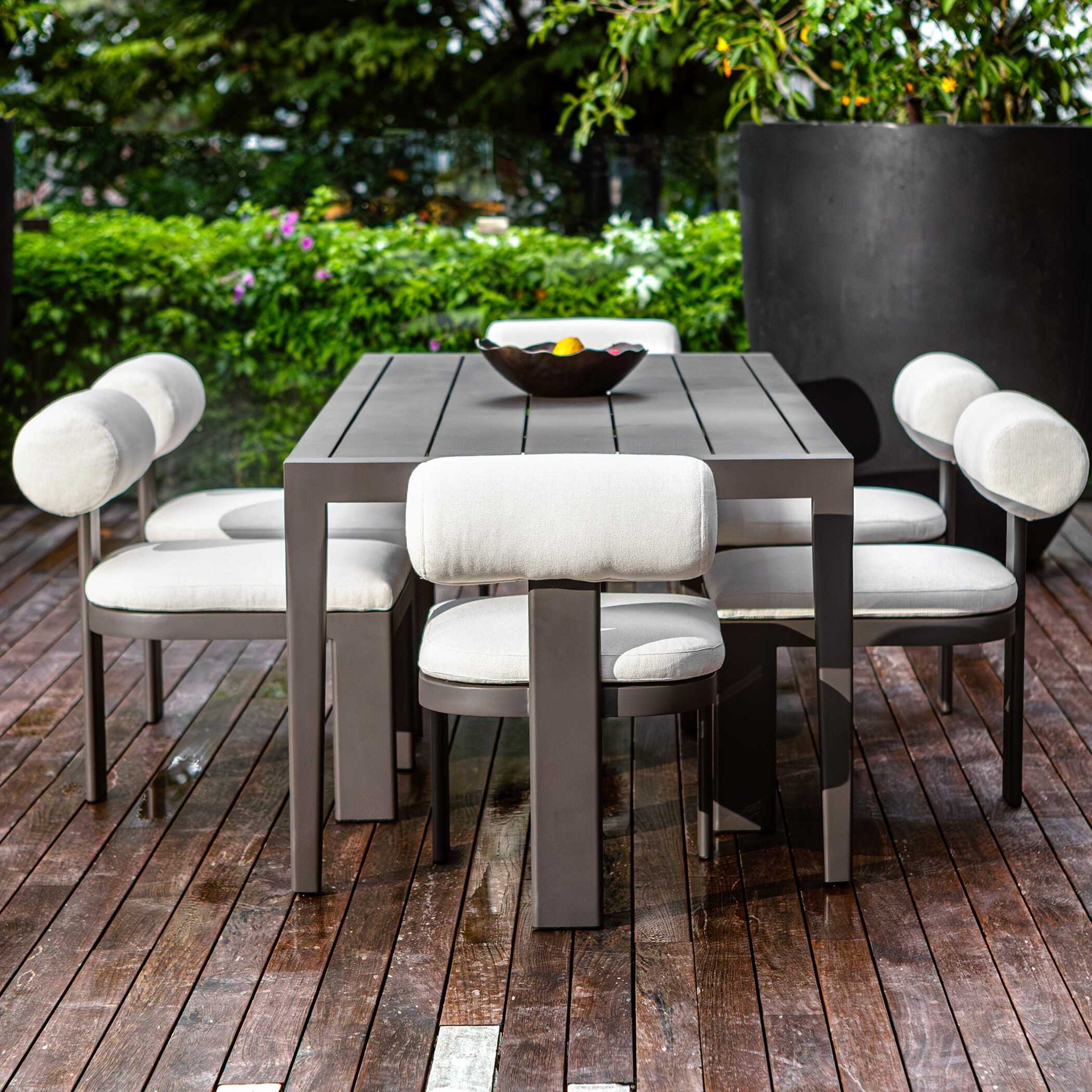 Polanco - Outdoor Aluminum Dining Table - Black