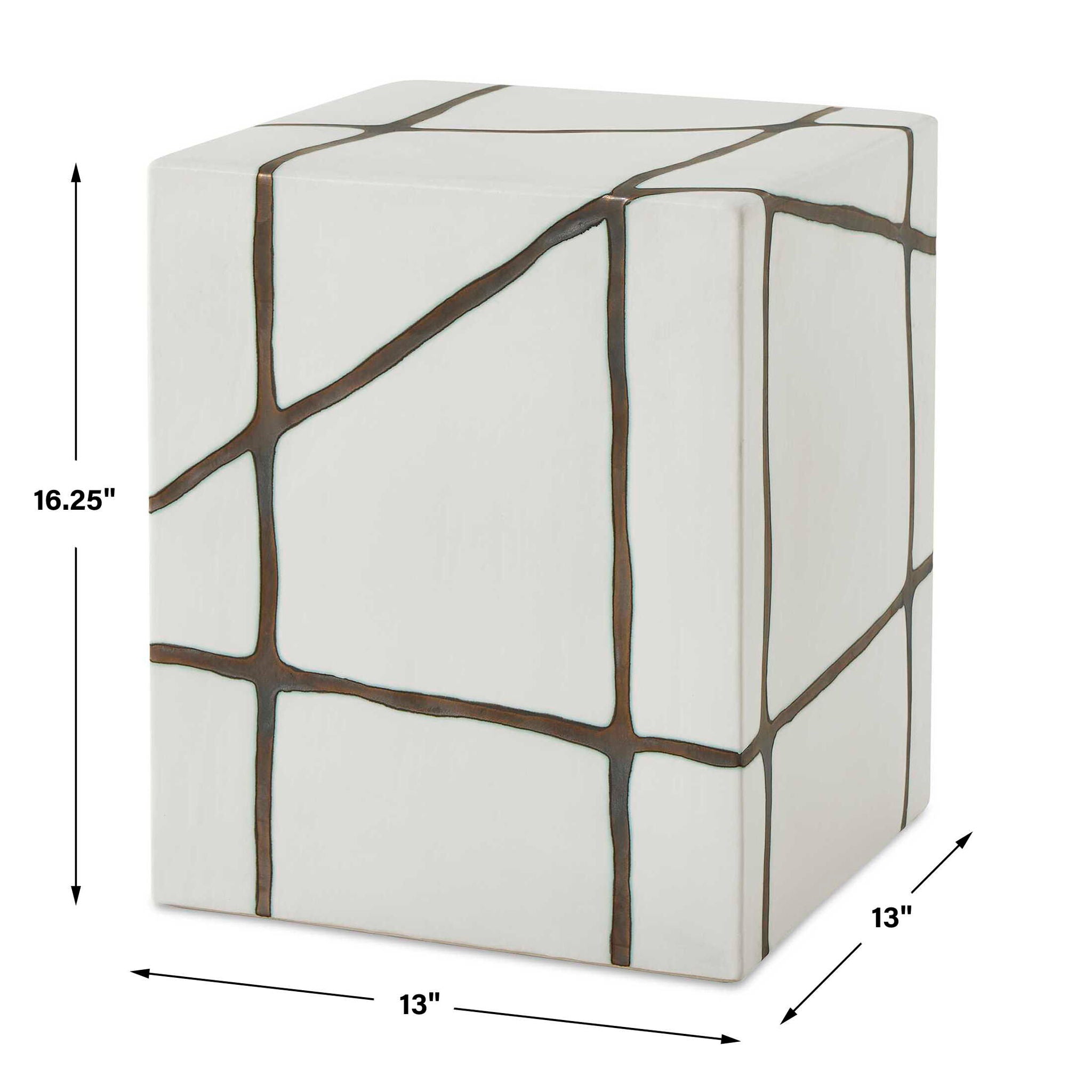 Rocklyn - Garden Stool - Bronze / White