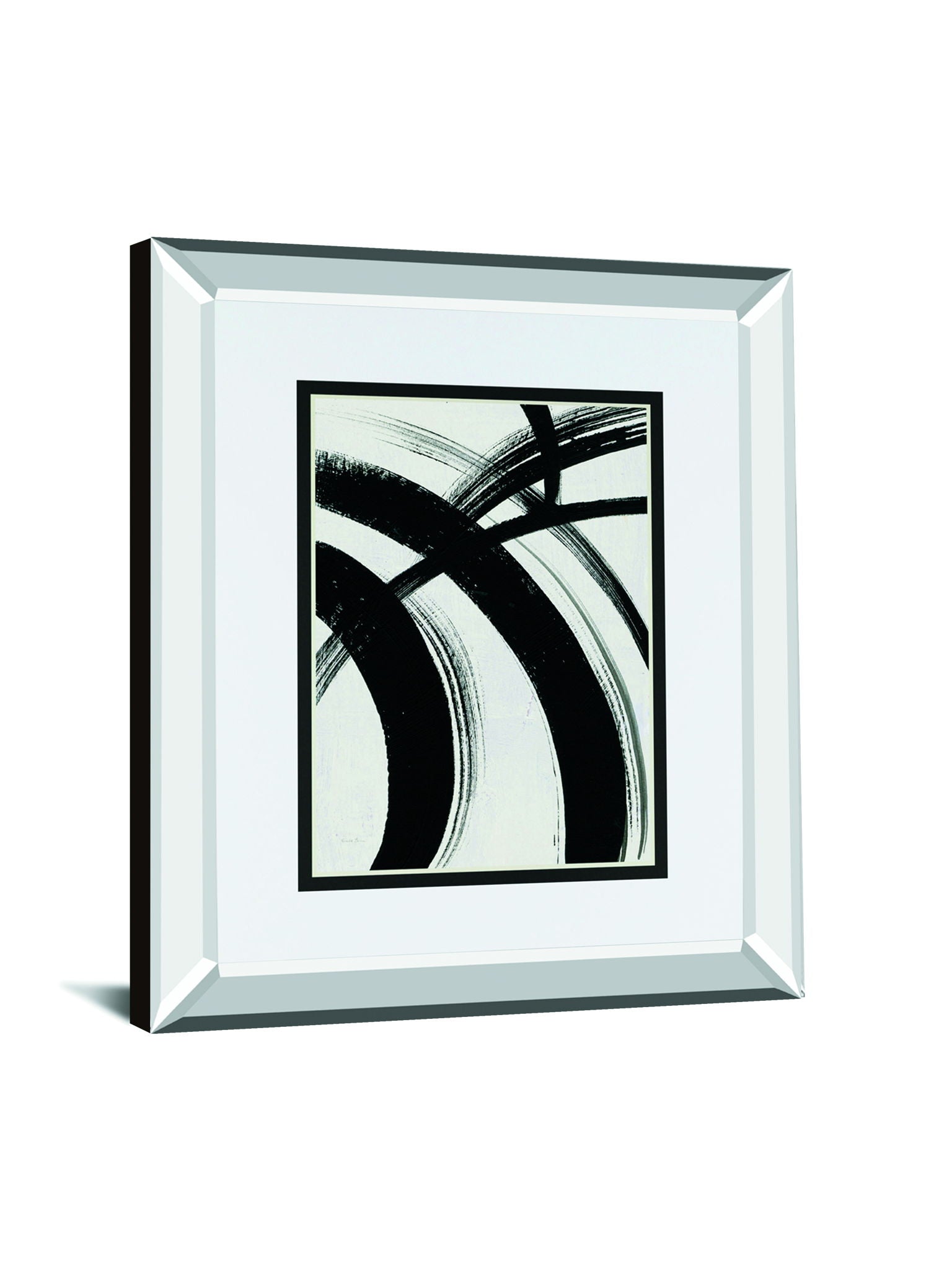 Spontaneous I By Farida Zaman Mirrored Frame - Gray